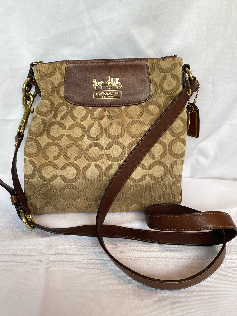 Vintage Coach 41992 Signature Swingpack Messenger Crossbody Bag